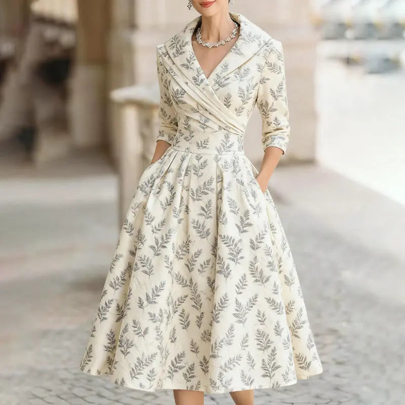 Elegant French-Style Cinched Dress Dream World