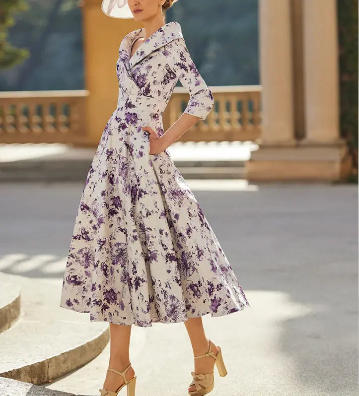 Elegant French-Style Cinched Dress