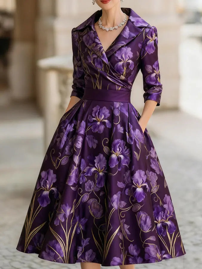 Elegant French-Style Cinched Dress